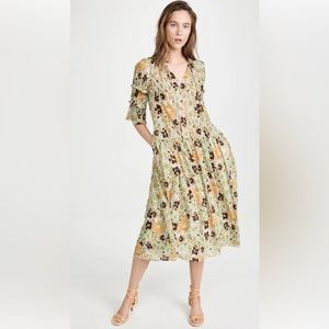 Rebecca Taylor Passion Flower Puff-Sleeve Dress 
Passionflower Jadite Combo